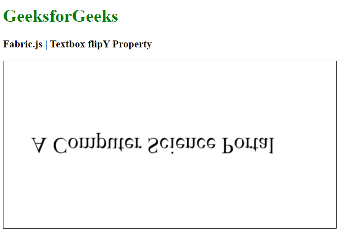 Fabric.js Textbox flipY属性