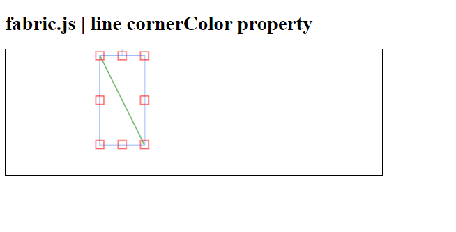 Fabric.js line cornerColor属性