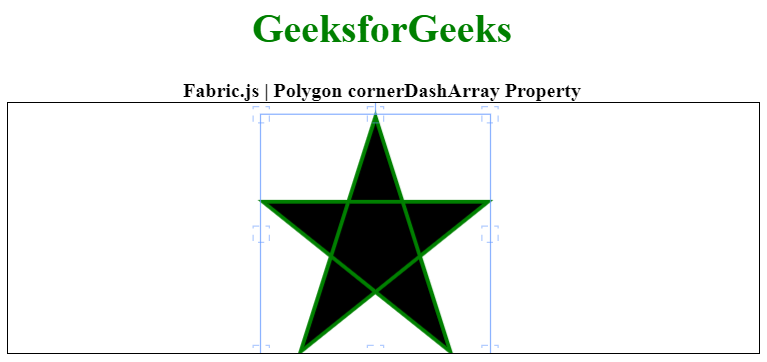 Fabric.js 多边形cornerDashArray属性