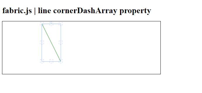 Fabric.js line cornerDashArray属性