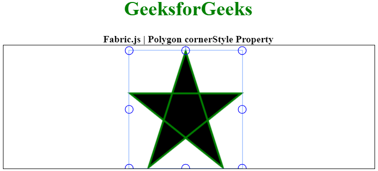 Fabric.js Polygon cornerStyle 属性
