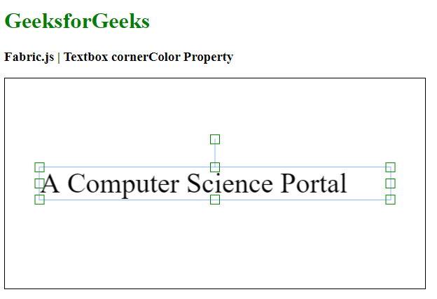 Fabric.js Textbox cornerColor属性