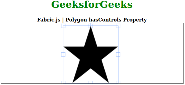 Fabric.js 多边形具有hasControls属性