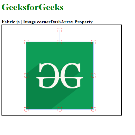 Fabric.js 图像cornerDashArray属性