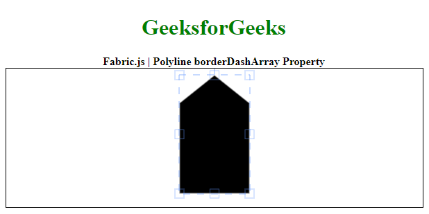 Fabric.js Polyline borderDashArray属性