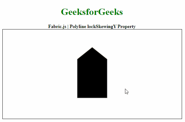 Fabric.js Polyline lockSkewingY 属性