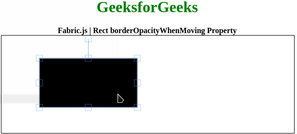 Fabric.js Rect borderOpacityWhenMoving 属性