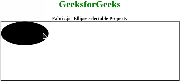 Fabric.js  Ellipse selectable属性