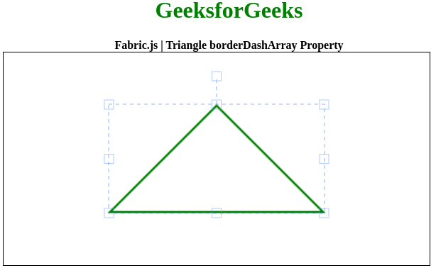 Fabric.js Triangle borderDashArray属性