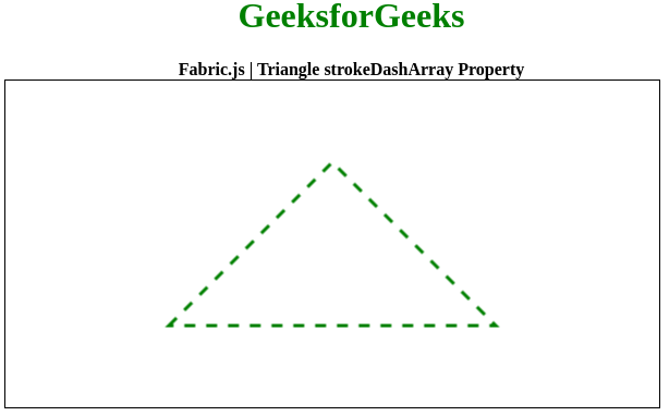 Fabric.js Triangle strokeDashArray 属性
