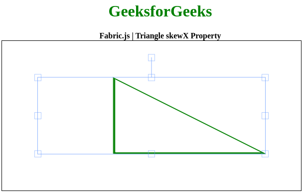 Fabric.js 三角形 skewX 属性