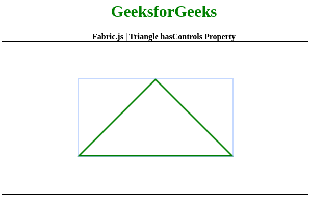 Fabric.js Triangle hasControls属性