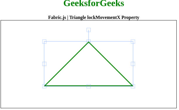 Fabric.js Triangle lockMovementX属性