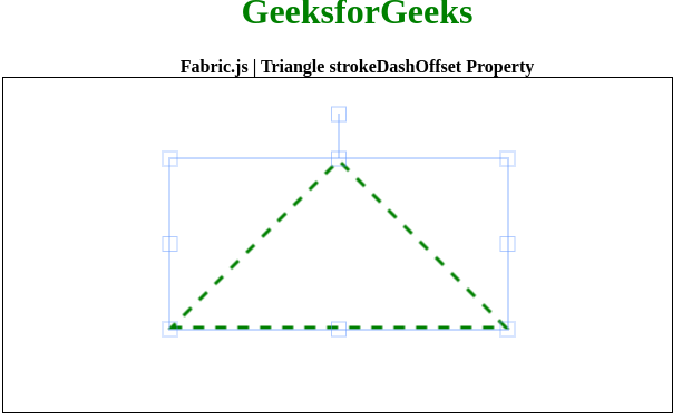 Fabric.js Triangle strokeDashOffset 属性