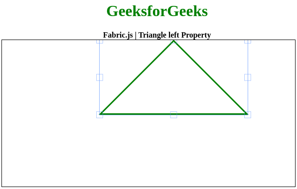 Fabric.js Triangle left屬性