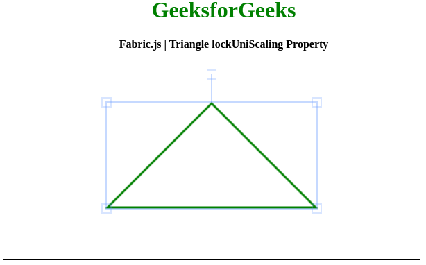 Fabric.js 三角形 lockUniScaling 属性