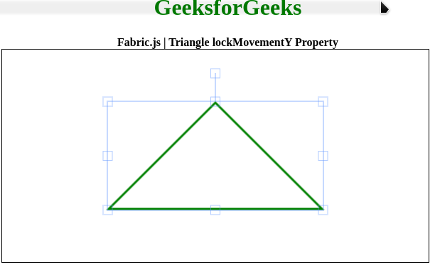 Fabric.js Triangle lockMovementY 属性