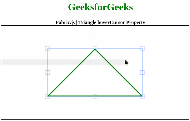 Fabric.js Triangle hoverCursor 属性