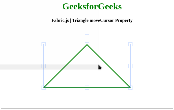 Fabric.js Triangle moveCursor 属性