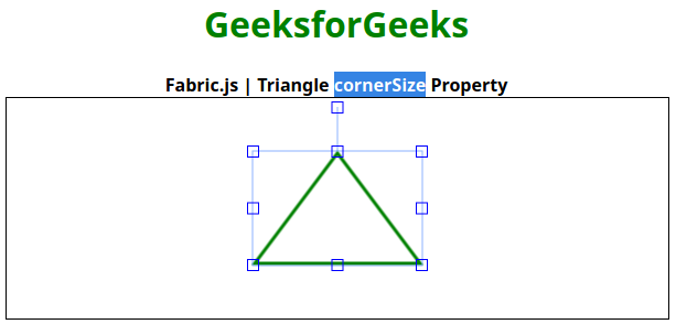 Fabric.js Triangle cornerSize 属性