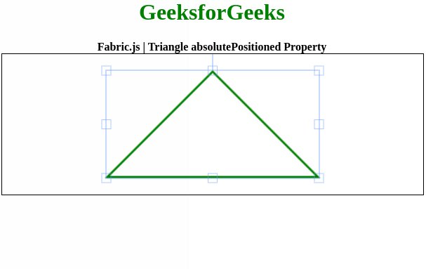 Fabric.js Triangle absolutePositioned属性