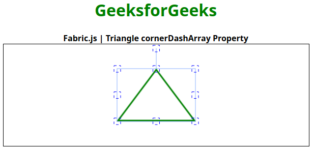 Fabric.js 三角形 cornerDashArray 属性