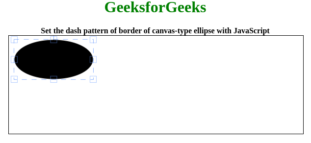 Fabric.js 椭圆 borderDashArray 属性