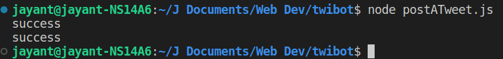 使用Node.js和Twitter API发送推文 使用Node.js和Twitter API发送推文