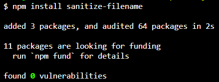 如何使用'sanitize-filename' npm包对文件名进行清理 如何使用'sanitize-filename' npm包对文件名进行清理
