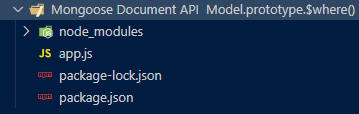 Mongoose Document Model.prototype.$where()函数