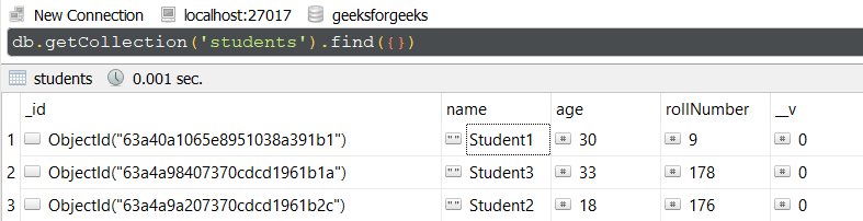 Mongoose Query.prototype.projection()方法