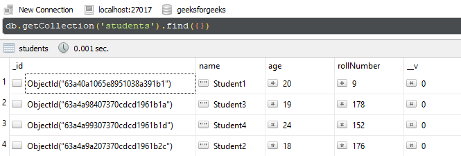 Mongoose 聚合（Aggregate）API