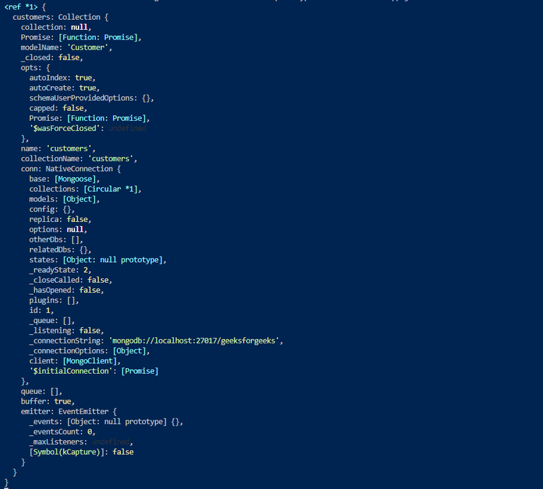 Mongoose Schema Connection.prototype.collections函数