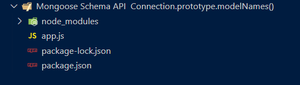 Mongoose Schema API Connection.prototype.modelNames()函数