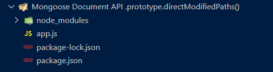 Mongoose Document.prototype.directModifiedPaths()函数