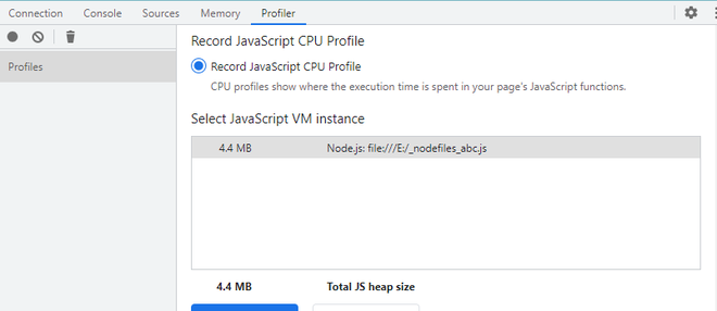 Node.js Chrome开发工具