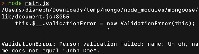 Mongoose SchemaType.prototype.validate()函数