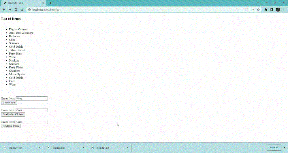 Ember.js Ember.NativeArray lastIndexOf() 方法