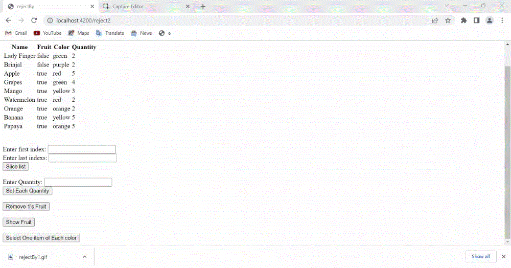 Ember.js ArrayProxy rejectBy() 方法