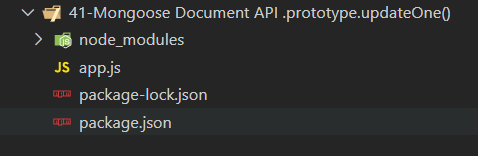 Mongoose document prototype。updateOne()函数