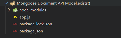 Mongoose Document Model.exists()函数