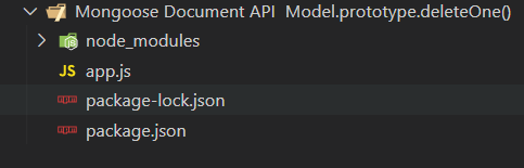 Mongoose Document Model.prototype.deleteOne()函数