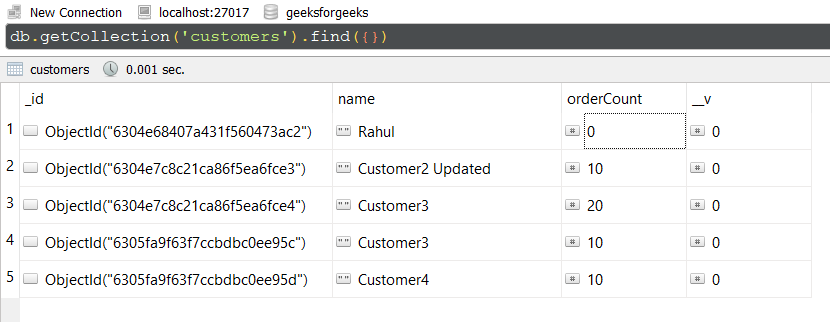 Mongoose Document Model.updateOne()函数