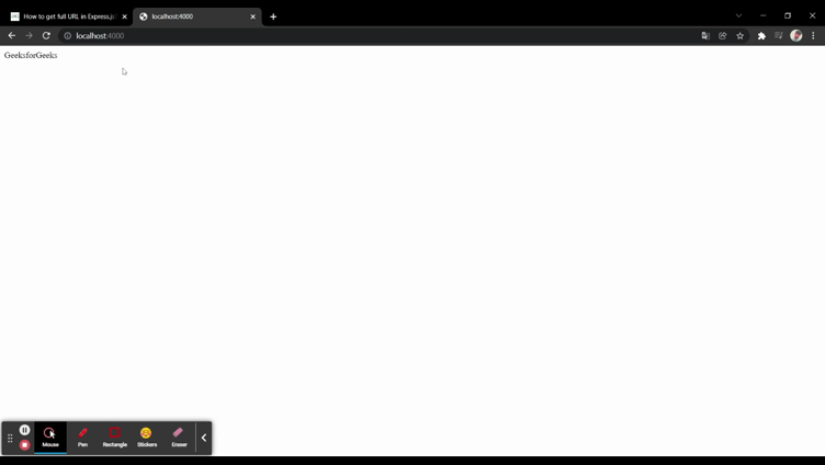 Express.js 如何获取完整的URL