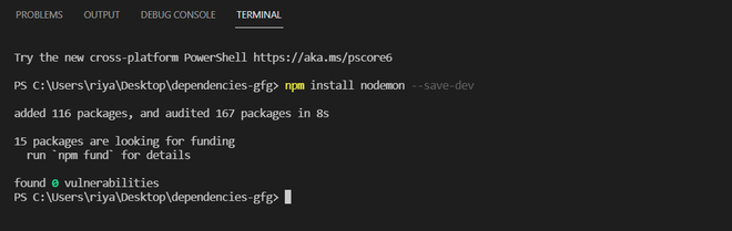 Node.js 不同类型的依赖关系是什么