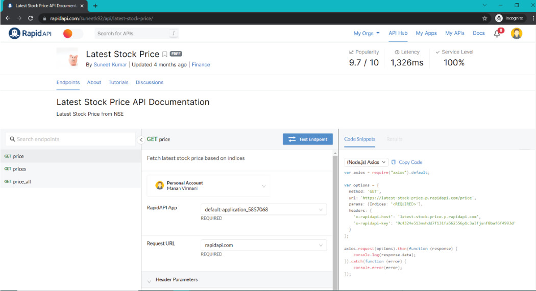 Node.js 股市API集成