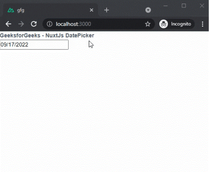 NuxtJS 如何添加DatePicker