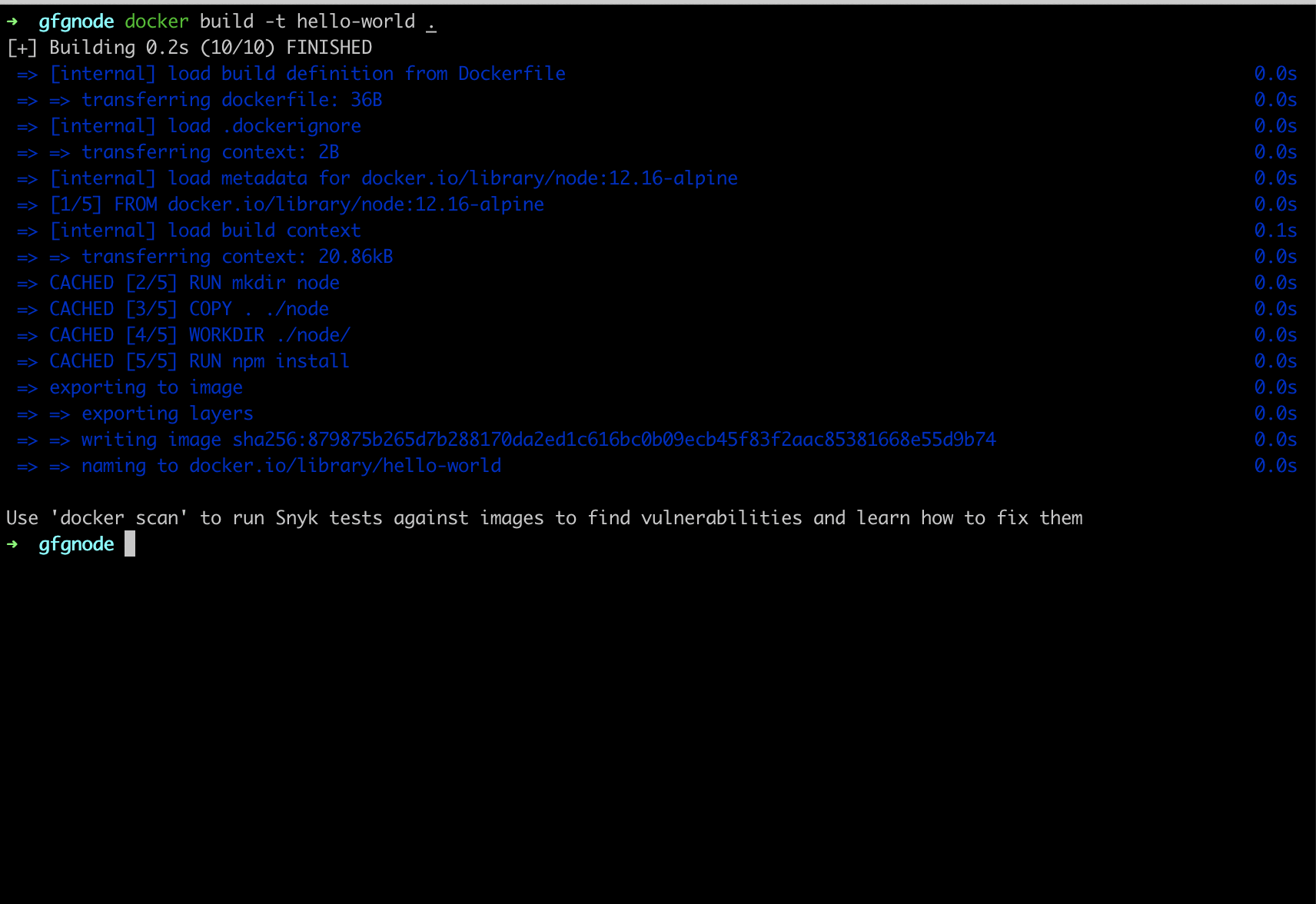 Node.js 如何创建Dockerfile
