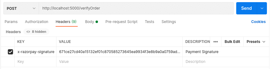 使用Node.js集成Razorpay支付