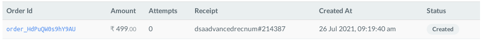 使用Node.js集成Razorpay支付